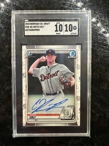2020 Bowman Chrome Draft Colt Keith Auto SGC 10 Gem Mint #CDA-KC 1st RC Rookie - Picture 1 of 6