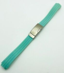 13 mm Ladies Silicon Wrist watch bands with Curved End Links - Various Colours