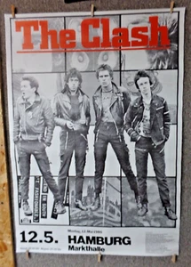 The Clash 1980 Hamburg Germany Concert Poster 23" x 33" ORGINAL - Picture 1 of 8