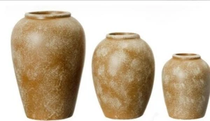 Miniature Dollhouse Accessories Three Peice Patio Plant Pot Set 1/12th Scale - Picture 1 of 1