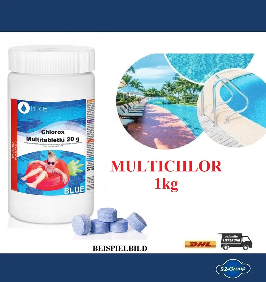 NTCE MultiTabs Chlor blau 50x20g 1kg Multifunktionstabletten Poolreinigung - Bild 1 von 1