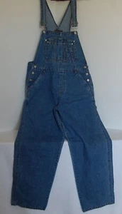 VTG Bib Denim No Boundaries JeansmOveralls Juniors Large 11/13 Cotton - Picture 1 of 12