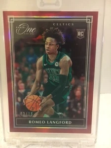 2019-20 Panini One and One Romeo Langford #131 RC Ruby 02/15 Red ENCASED - Picture 1 of 2