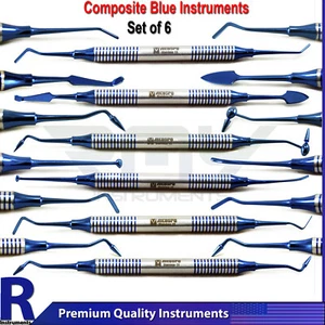 Juego de 6 Instrumentos de Relleno Dentales Compuestos Bola Mezclador Punta Azul Nuevo - Imagen 1 de 7