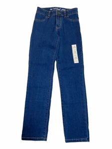 Girls Cat & Jack Size 10 Stretch Slim Straight Jeans Adjustable Waist Blue - Picture 1 of 11