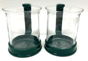 VTG Bodum Coffee Glass Cups Espresso Tea Green Removable Holder 8 oz Switzerland - Picture 1 of 11