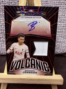 23/24 Panini Obsidian Brennan Johnson Patch Auto /49 Volcanic Tottenham Hotspur - Picture 1 of 3