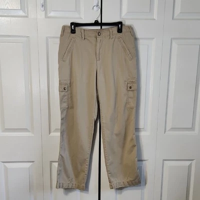 Pantalones cargo Caribbean Joe para mujer color tostado talla 12 Gorpcore neutro senderismo bolsillo a presión Foto 1 de 4