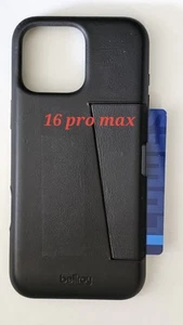 Bellroy - iPhone 16 Pro Max Leather Phone Case - 3 Card - Black - Photo 1 sur 6