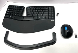 Microsoft Sculpt Ergonomic Keyboard + Mouse + Stand - US Layout - 2 Dongles - Bild 1 von 11