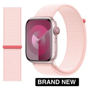 Bracelet boucle sport authentique Apple Watch rose clair 49 mm 46 mm 45 mm 44 mm - Photo 1/4
