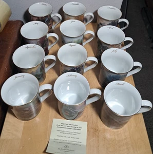 Tazzine da caffè 12 mesi collezione Thomas Kinkade porcellana gioie di stagione - Foto 1 di 24