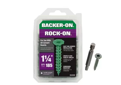 Backer-On #9 x 1-1/4 pulg. Tornillos para tablero de cemento de cabeza dentada Star Drive (paquete de 185) Foto 1 de 4
