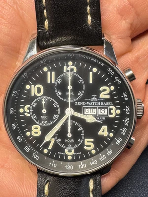 ZENO X-Large 44mm B Pilot Chronograph Day Date ref. P557 Chrono AUTOMATIC MINT - Image 1 of 4