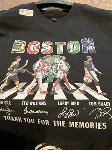 Boston Sport Legends, Thank You For The Memories T-shirt Large - Picture 1 of 4