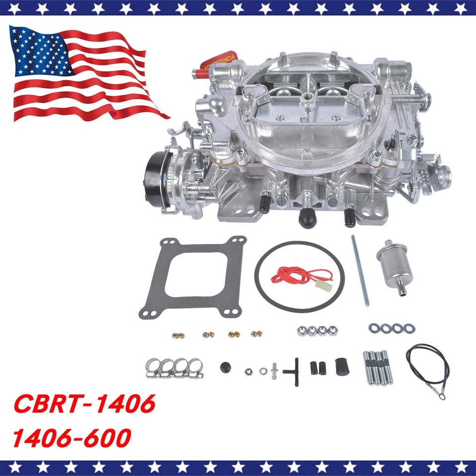 Carburador 1406 para Performer 600 CFM 4 barriles con obturador eléctrico aluminio Foto 1 de 4