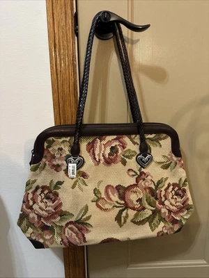 Brighton Tapestry Carpet Bag Tote Flowered With Tags. - Image 1 of 4