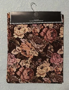 Damask Table Runner Multi-color Rose Pattern/Maroon Boutique Collection 16”X18” - Picture 1 of 6