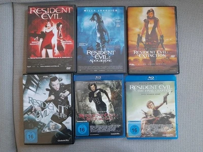 Resident Evil 1-6 Komplett Set (FSK 18) 4x DVD, 2x Blu-ray Sehr Gut 1,2,3,4,5,6 - Bild 1 von 4