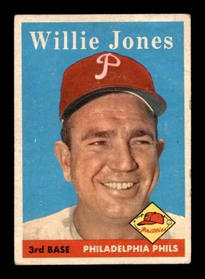 1958 Topps #181 Willie Jones   VG/VGEX X3500458 - Image 1 of 3