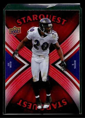 Ed Reed 2008 Upper Deck #SQ12 StarQuest Rainbow Red - Image 1 of 2