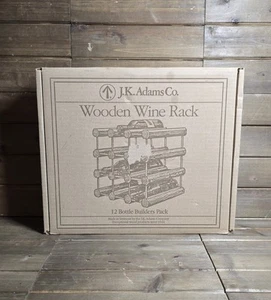 JK Adams Wooden Wine Rack, 12 Bottles, Natural - Picture 1 of 8