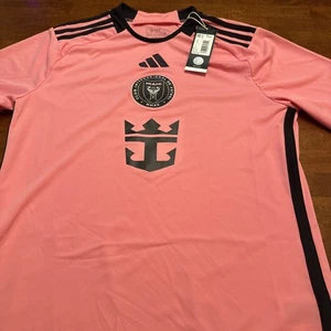ADIDAS LIONEL MESSI #10 INTER MIAMI CF 2024 REPLICA JERSEY PINK YOUTH XL 15-16 - Picture 1 of 5
