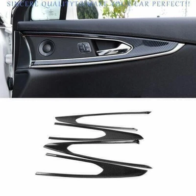 For Lincoln Nautilus MKX 2016-23 Carbon Fiber Inner Door Panel Strip Cover Trim - Image 1 of 4