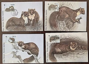 IRLAND WWF Tiere Yvert Nr. 801/04 auf maximal 4 Karten FDC 1. Tag. 1992 - Bild 1 von 1