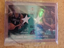 2002-03 UPPER DECK GAME USED COMBO NBA ALL STAR AUTHENTICS W PERSON / S BATTIER