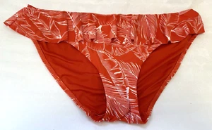 NEW! Next UK18 Eu46 US14 coral bikini bottoms with white palm pattern - Picture 1 of 7