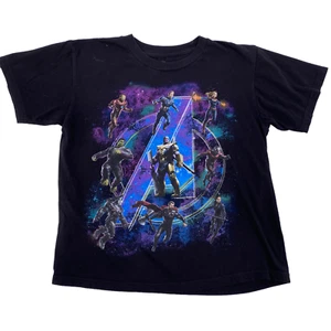 Marvel Avengers End Game Youth Boys Tee Shirt Black Size Medium Short Sleeve - Picture 1 of 12