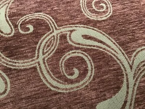 CHENILLE *Cavail* Mulberry/grey Curtain/cushions/throw 10.00 metres - Bild 1 von 7