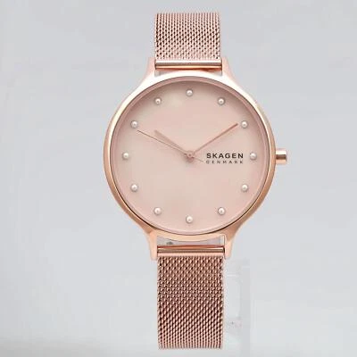 Reloj de malla Skagen Anita 36 mm tono oro rosa acero esfera MOP SKW2773 Foto 1 de 3