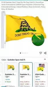 Dont Tread on Me Gadsden Flag 4x6 FT Embroidered New in Bag - Picture 1 of 3