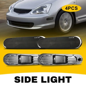 Fit Civic Honda 2003 2005 2004 Left/Right Smoke Side Marker Bumper Light Case 2X - Picture 1 of 8