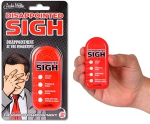 DISAPPOINTED SIGH - Pocket Sound Machine Noise Maker Toy - Archie McPhee - Picture 1 of 4