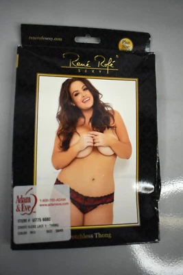 Rene Rofe Crotchless Thong Panties Womens Plus 3X-4X - NEW - Image 1 of 4