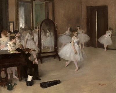 Impresión giclee pintura vintage de Edgar Degas de The Dancing Class en papel de bellas artes Foto 1 de 4