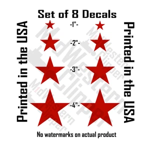 8 Russian Soviet military red stars communist ww2 air force decals stickers - Foto 1 di 6