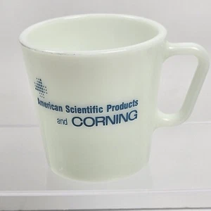 VTG PYREX CORNING and American Scientific Products COFFEE MUG Slant Handle 1410 - Picture 1 of 5