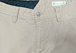Volcom Chino Shorts Mens 30x10 Beige Khaki Casual Cotton Blend Comfort - Picture 1 of 8