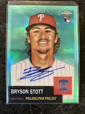 2022 Topps Chrome Platinum Bryson Stott Aqua Refractor Auto RC 086/150 # CPA-BS