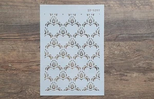 Schablone grafisches Herz Muster Wandtattoo Vintage Malerei Stencil ST-1010678 - Bild 1 von 5