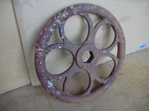 Vintage Cast Iron Valve Hand Wheel, 16" Diameter, 27lbs - Picture 1 of 9