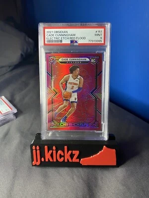 2021 Obsidian Cade Cunningham Tmall Electric Etch Red Flood #151, PSA9. POP.5 - Image 1 of 2