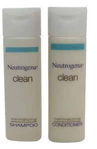 Neutrogena Clean Normalizing Shampoo & Conditioner lot of 10 (5 of ea) 0.8oz - Picture 1 of 2