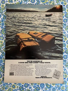 Vintage 1976 Ensolite Schwimmweste Printwerbung - Bild 1 von 7