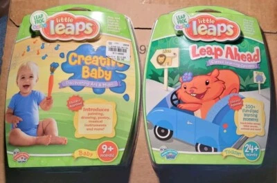 Lot of 2 Leap Frog Little Leaps Games-Creative Baby & Leap Ahead-NEW/Sealed-2006 - Image 1 of 4