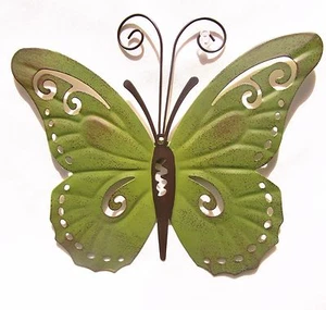 Butterfly Hand Painted Metal Wall Art Yard & Garden Home Decor (B) - Picture 1 of 2